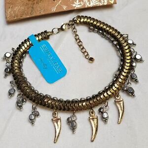 NWT Shiraleah Livia Gold and Silver Dagger Anklet Ankle Bracelet
